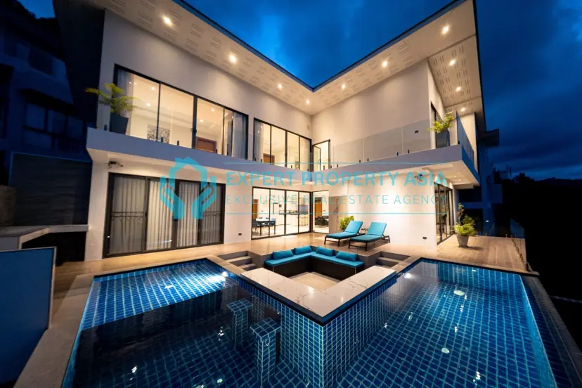 Five-Bedroom Sea-View Villa With Infinity Pool — Chaweng Noi, Koh Samui