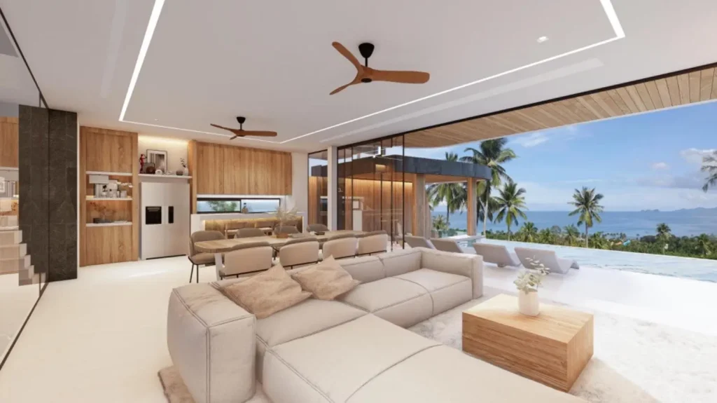 Four-Bedroom Panoramic Sea-View Villa — Bang Por, Koh Samui